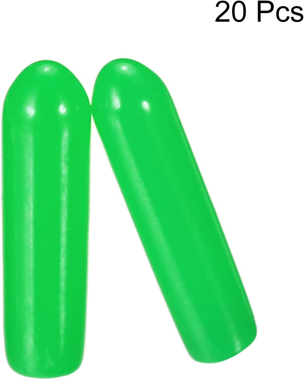 uxcell 20pcs Rubber End Caps 3mm(1/8") ID Vinyl PVC Round Tube Bolt Cap Cover Screw Thread Protectors Green