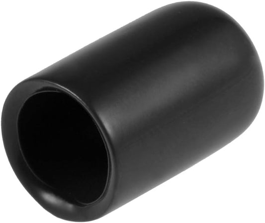 uxcell 20pcs Rubber End Caps 10mm ID Vinyl Round Tube Bolt Cap Cover Thread Protectors Black