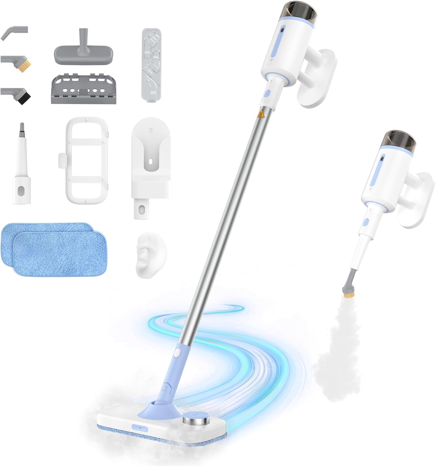 Steam Mop for Floor Cleaning, 7 in 1 Floor Steamer with Detachable Handheld Steam Cleaner Perfect for Hardwood Floors, Clothes, Windows, Tiles, Furniture, Carpet, Whole Home Use