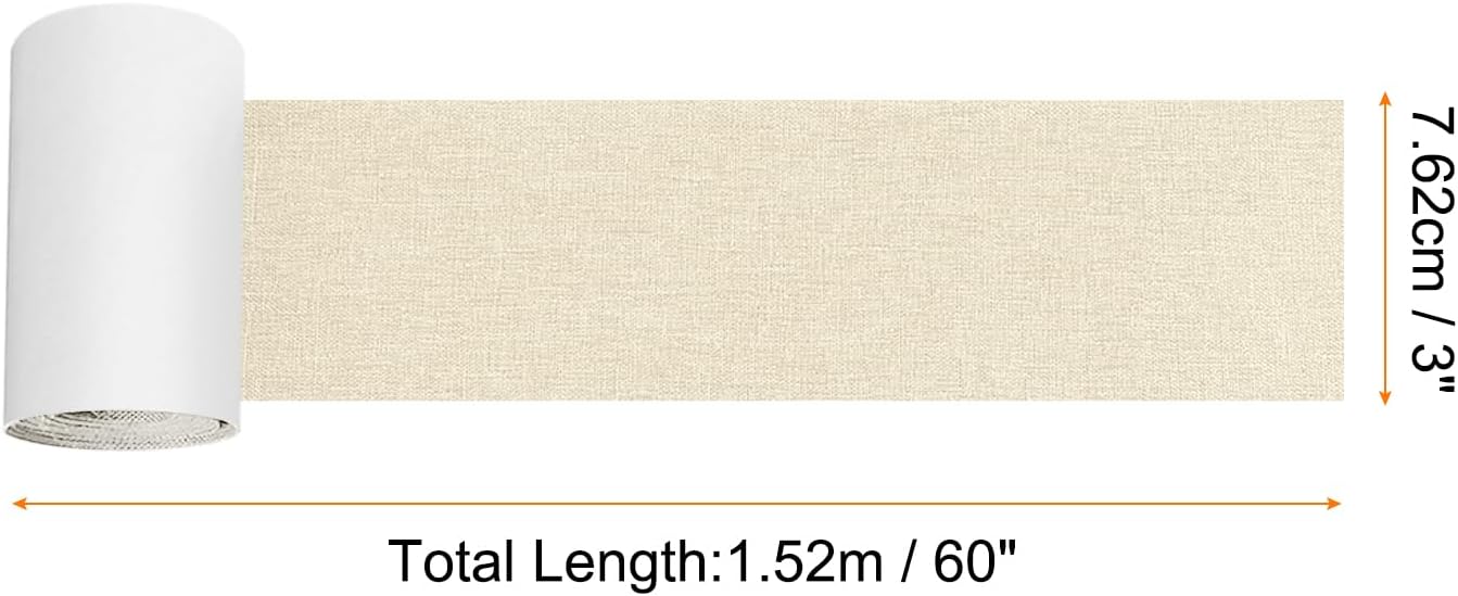 Repair Patches Repair Tape Self-Adhesive DIY Repair Patch Linen Gear Patch for Sofa, Furniture, Chair, Clothing,Tents,3x60 Inch,Beige