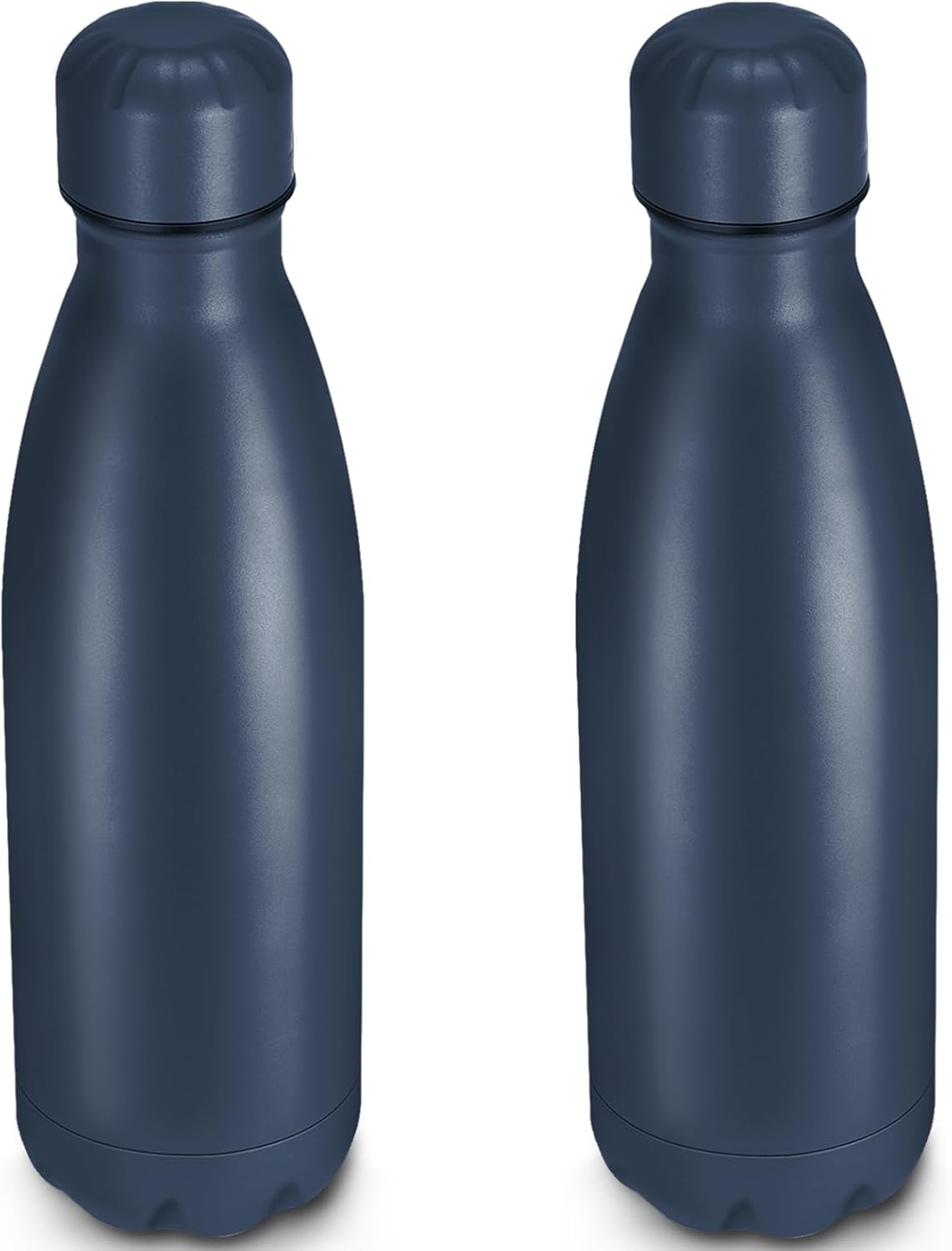 25oz Cola-Bottle Shaped Stainless Steel Leak-proof Water Bottle,Double Wall Vacuum Insulated Metal,Travel Mug For Sports Indoors & Outdoors,BPA-Free School Kids Flasks,Navy(2 Pack)