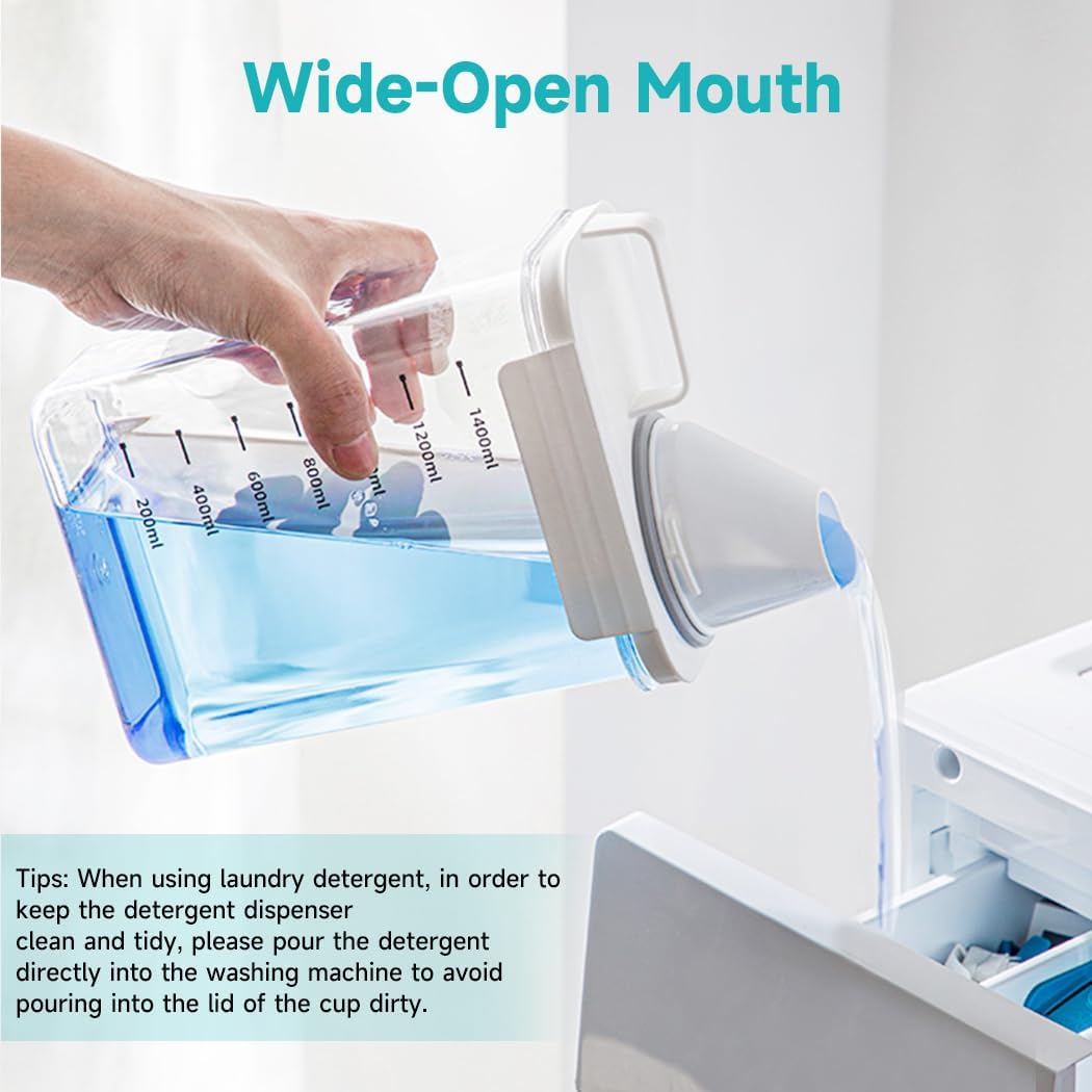 Tokokimo Laundry Detergent Dispenser - Powder Container & Scent Booster Beads Dispenser for Laundry Room Organization