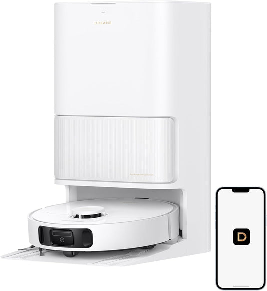 DREAME L40s Ultra CE Robot Vacuum and Mop Combo with Self-Emptying Dock, 13,000Pa Suction, Mop Self-Cleaning and Auto-Raising, Ultrasonic Carpet Sensing, Ideal for Pet Hair, Carpet and Hard Floors