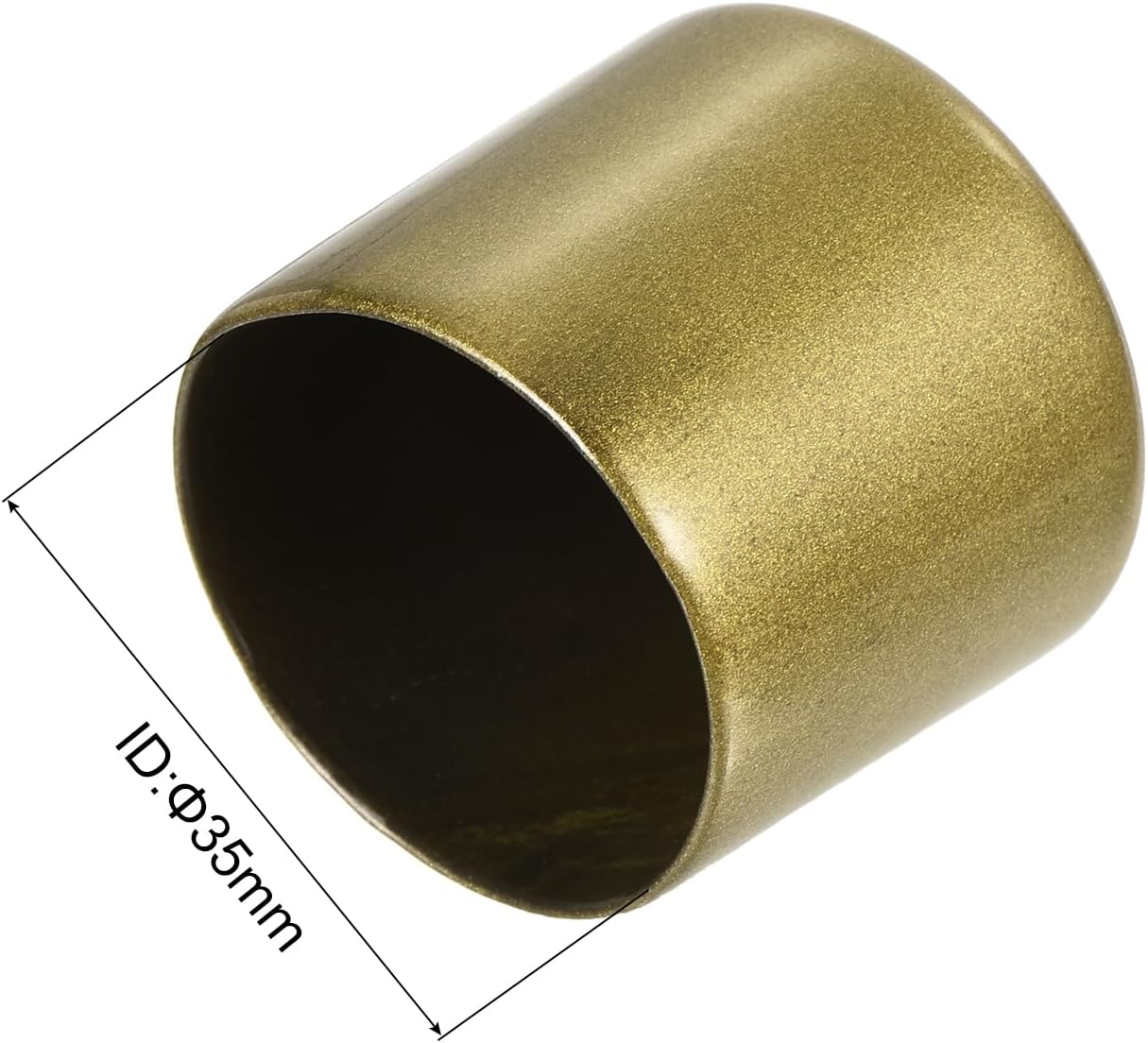 uxcell 20pcs Rubber End Caps 1 3/8"(35mm) ID Vinyl Round Tube Bolt Cap Cover Thread Protectors Gold