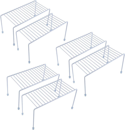 Kitchen Shelves, Cabinet Organization Mini Storage Shelf, Storage Rack Organizer for Kitchen, Fridge, Cabinet, Bathroom (White 6)