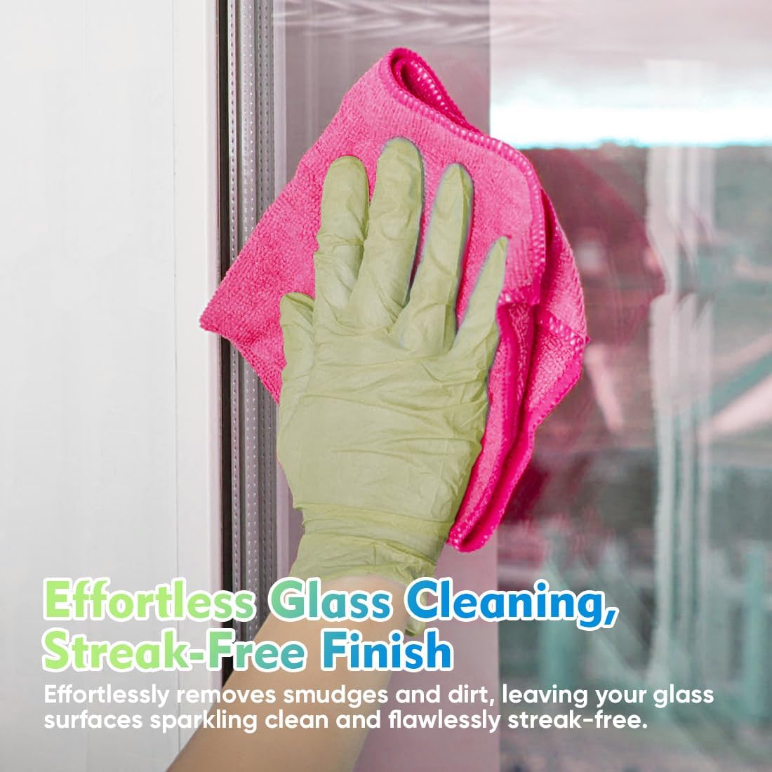 HOMEXCEL Pink Microfiber Cleaning Cloth 12 Pack, 12.5 x 12.5 inch Microfiber Towels for Cars, Ultra Absorbent Car Washing Cloth, Lint Free Streak Free Cleaning Rags for Car, Kitchen, and Window