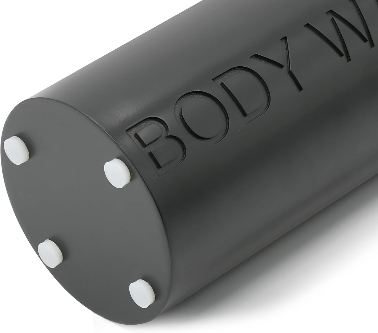 Matte Black Body Wash Dispenser Luxurious Refillable Pump Bottle with Embossed Text, Durable Construction for Bathroom and Shower