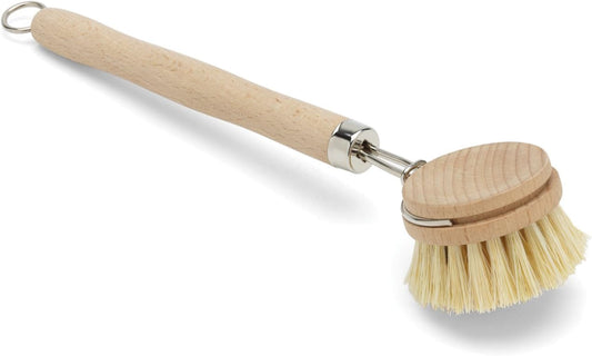 Fox Run 74906 Natural Dish Brush, Tampico Fiber Bristles Brown, 9"