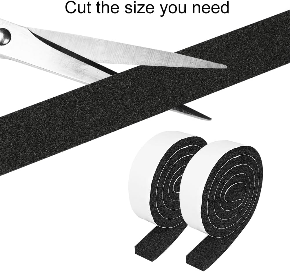 2 Rolls 1/2 Inch W 1/4 T Weather Stripping Air Conditioner Open Cell Foam Seal Tape, Window Insulation High Resilience Seal Strip for Doors Window,Total 32FT