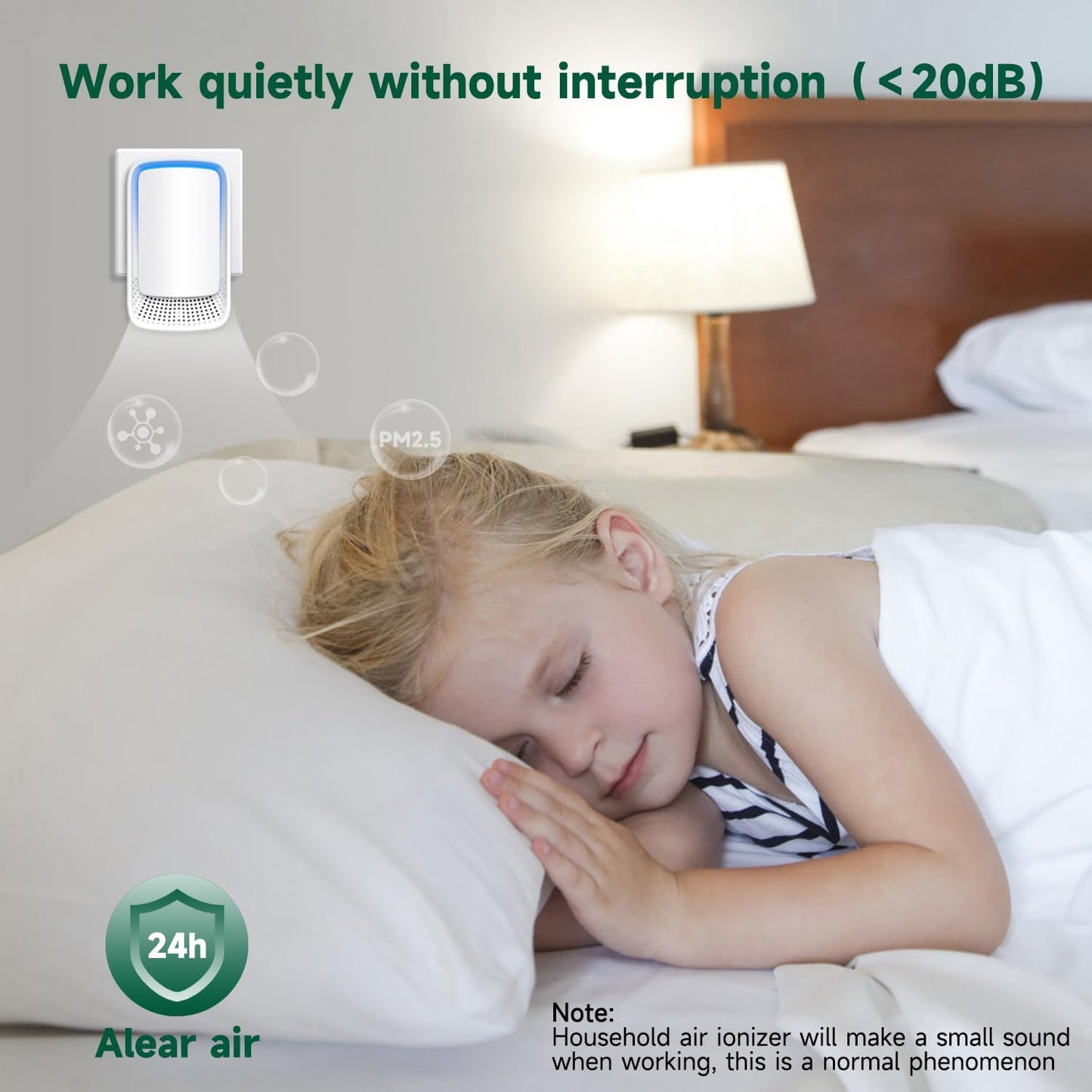 Air Ionizers for Home (3 Pack), Negative Ion Generator, Quiet Air Freshener for Bedroom, Office, Kitchen, Portable Air Filter Odor, Smoke Dust, Pets, Eliminator, Mini Air Cleaner