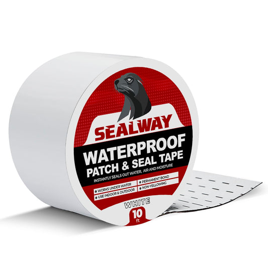 White RV Roof Sealant Tape, 2" x 10' Waterproof Repair Seal Tape – Extra Thick, UV-Resistant, Weatherproof Patch for Permanent Leak Sealing on RVs, Trailers, and Mobile Homes