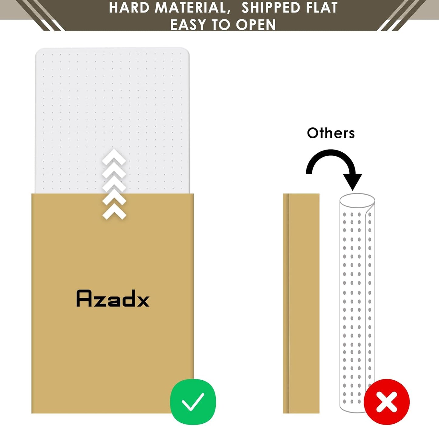 Azadx Heavy Duty Office Chair Mat for Carpet 32" x 48" Hard Material Chair Mat for Carpeted Floor Slip Resistant Carpet Protector for Home Office Easy Glide Desk Floor Mat for Office Chair on Carpets