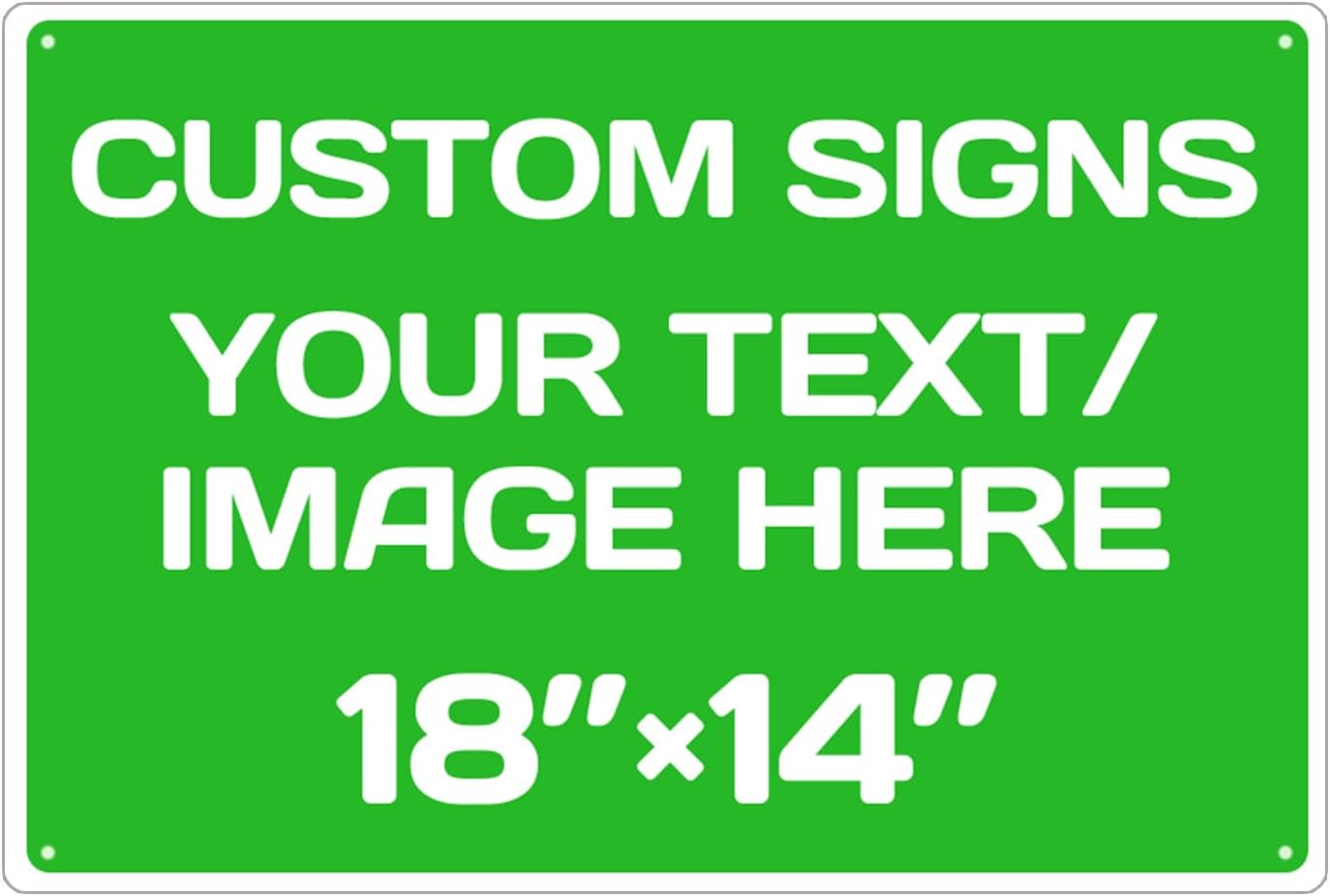 Personalized Aluminum Weatherproof Metal Signs - Custom Text & Picture, Multiple Sizes, Hazard, Garden, Custom Door, Business Signs