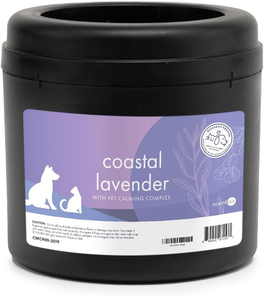ScentAir Whisper Home Monthly Plug-in Refill, Fragrance Cartridge for Home and Office, Coastal Lavender Pet Calming