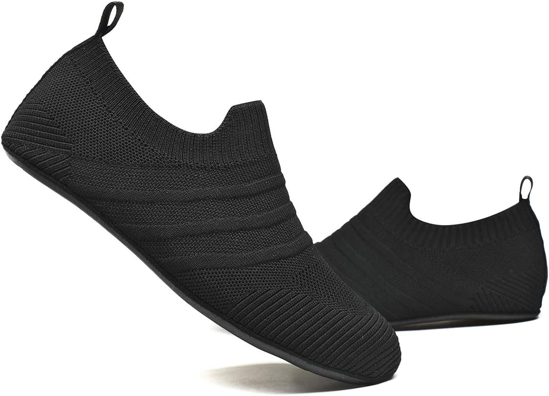 QZKDM Lightweight Slip on Grip Indoor House Slippers Barefoot Non Slip Home Exercise Yoga Shoes for Men Women