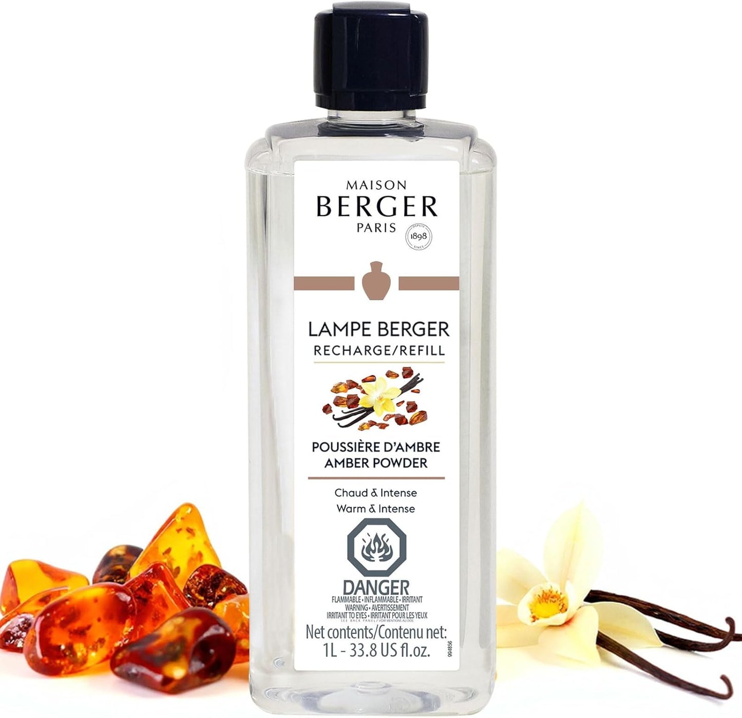 MAISON BERGER | Lampe Berger Refill Home Fragrance | Amber Powder | Home scents | 33.8 Fluid Ounce - 1L