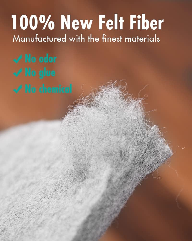 Non Slip Rug Pad Gripper - 2.6x18 Feet 1/8” Extra Thick Felt Under Rug for Runner Rugs and Hardwood Floors,Super Cushioned Non Skid Carpet Padding