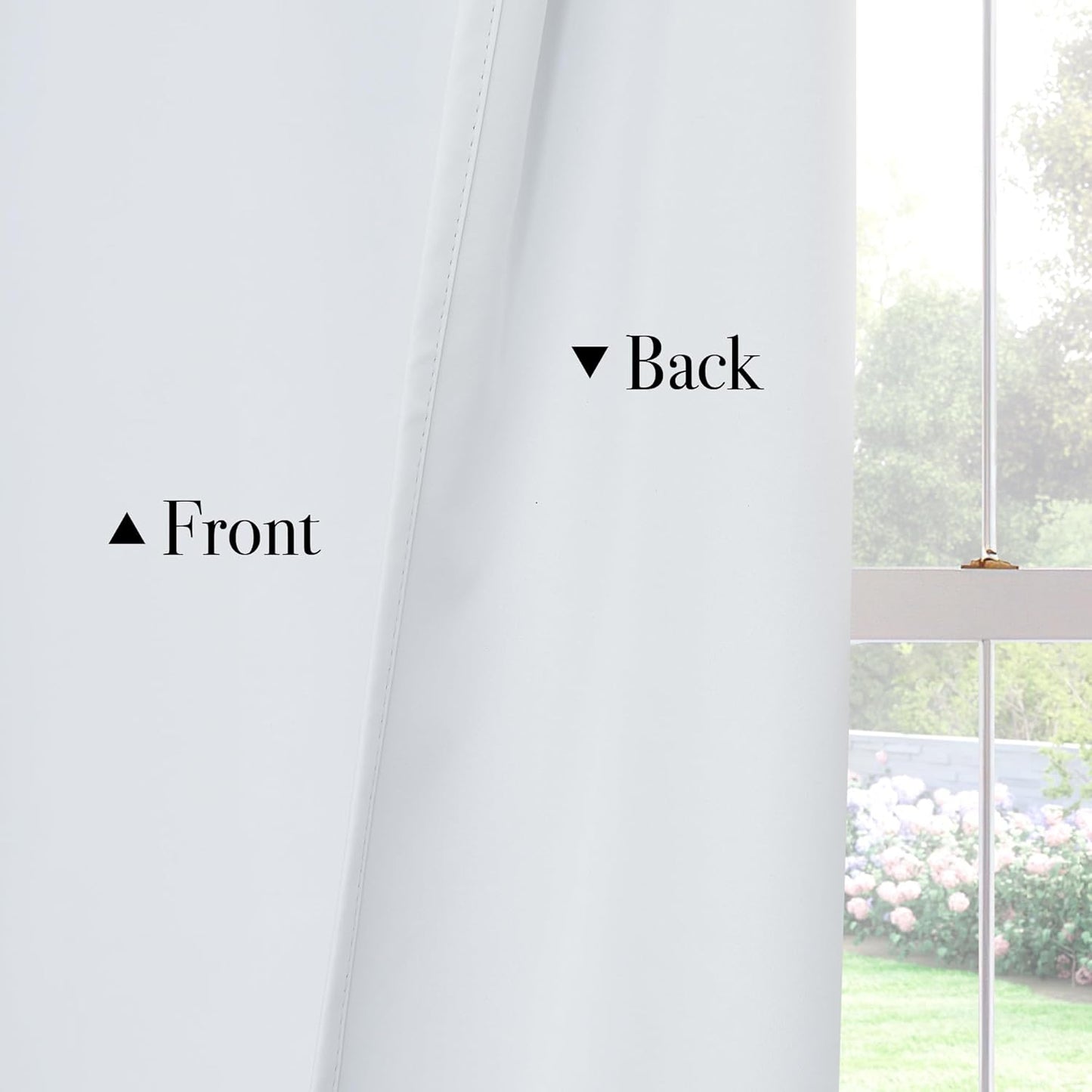 PONY DANCE White 100% Black Out Curtains 54 inch Length, Thermal Insulated Window Treatment Blacout Drapes for Bedroom, Room Darkening Noise Reducing Curtains for Living Room(2 Panels, 42 inches Wide)