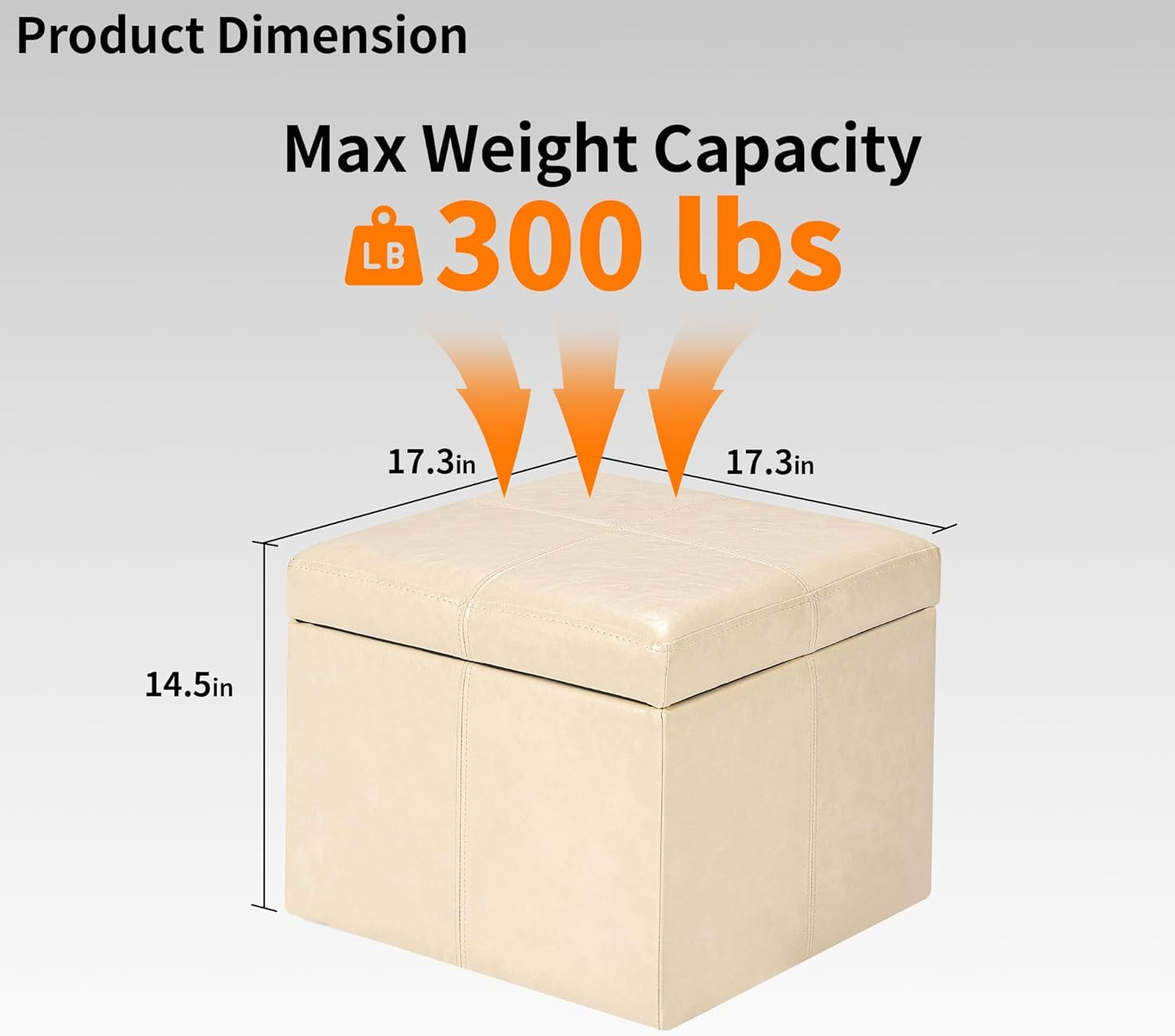 Adeco Storage Ottoman