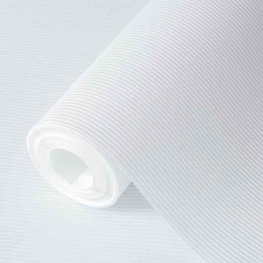 Shelf Liners 20 in x 20 ft EVA Drawer Mats, Non-Adhesive Cupboard Protector, Kitchen Cabinet Lining Fridge Liner (White Stripe, 50.8x610cm)