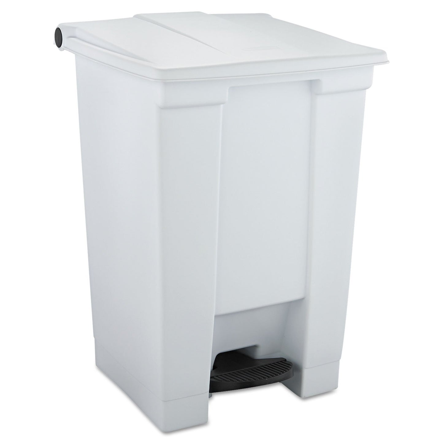 Rubbermaid Commercial Products Step-On Trash Can with Lid 12-Gallon White Hands-Free Sanitary Use Garbage Can for Medical Waste in Hospitals/Lab/Emergency/Patient Rooms