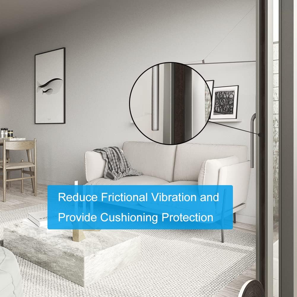 Seal Foam Tape,1/2 Inch W x 1/16 Inch T Weather Stripping for Door and Window, High Density Single Sided Closed Cell Door Insulation Weather Strip,2 Rolls 16FT Long Each