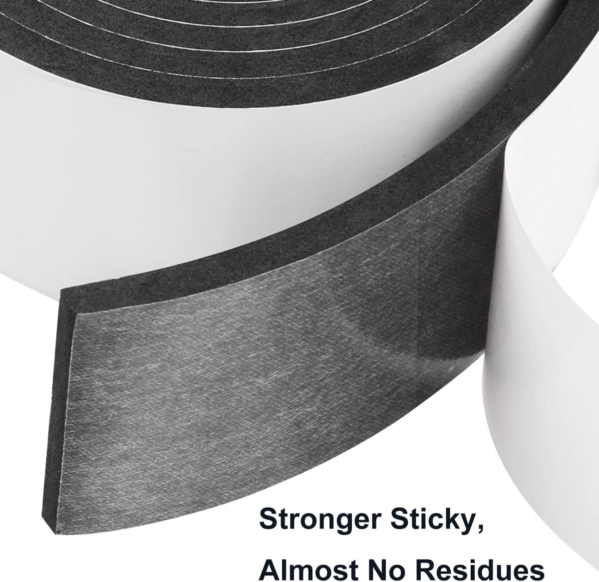 2 Rolls Seal Foam Tape, 2'' W x 1/4'' T Weather Stripping Close Cell Door Sealer, Single Sided Weather Strip, Total 13 Feet Long…