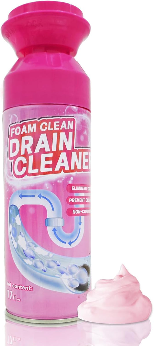 Foam Drain Cleaner, Drain Sink Cleaner and Deodorizer, Clog Remover for Kitchen, Sinks, Tubs (1 Pc)