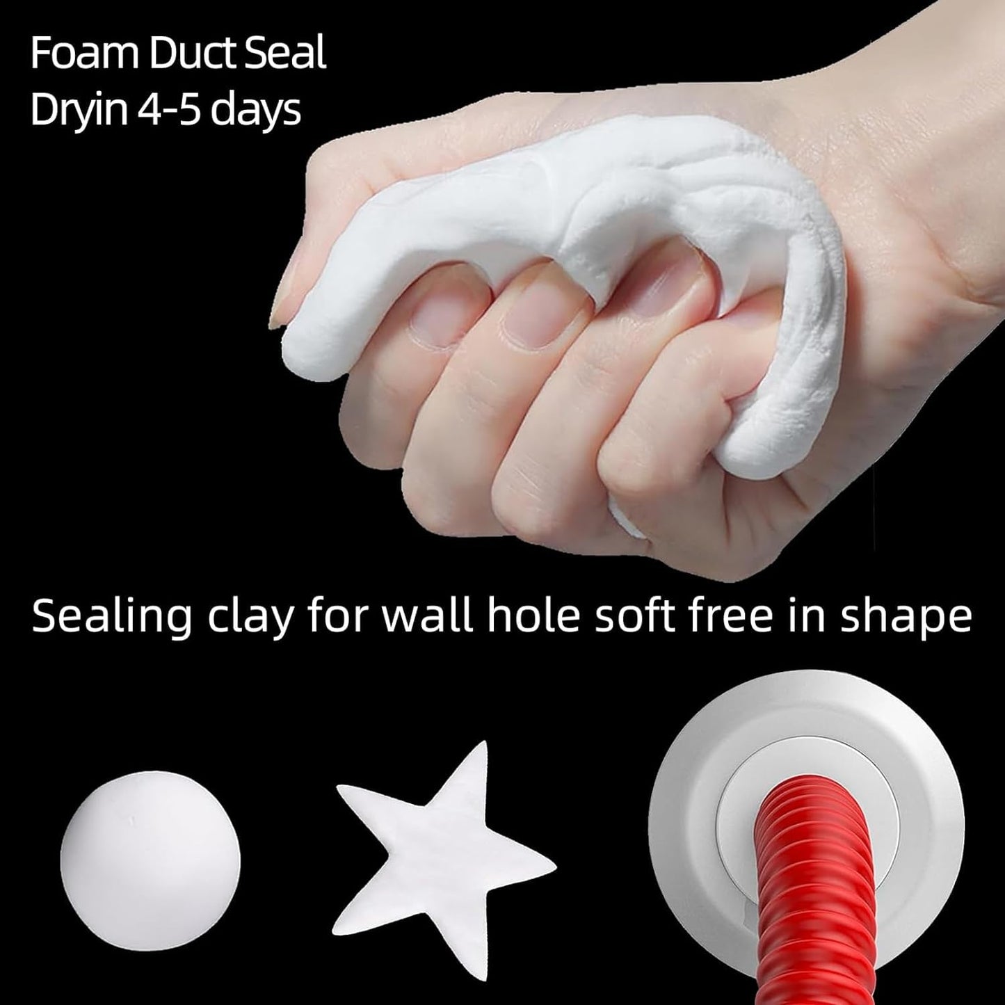 20-Pack Premium Waterproof Wall Repair Sealing Clay Duct Seal Ideal for Wall Hole Repair, Air Conditioning and Drainage Pipes Quick and Easy Solution