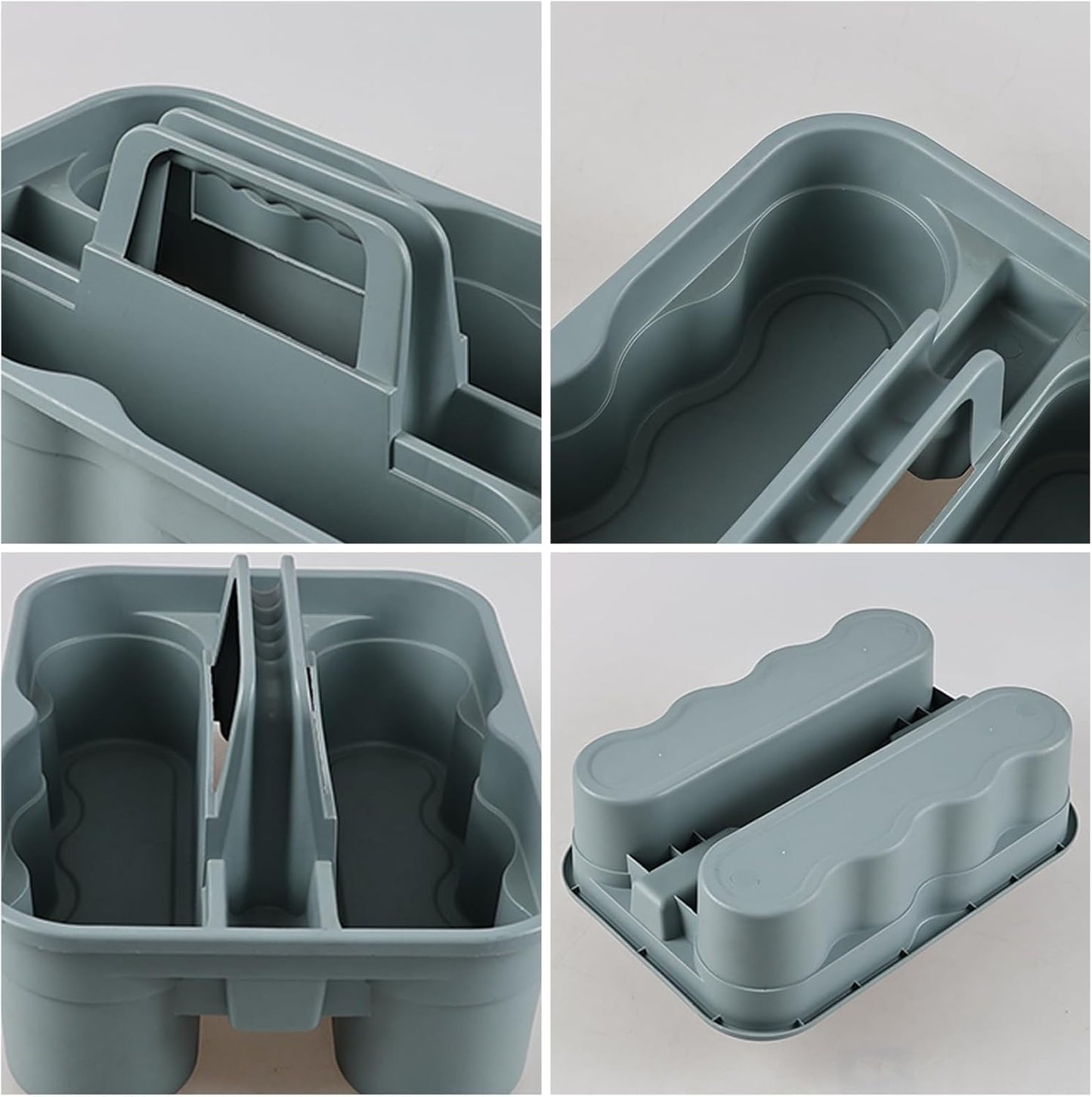 All-Purpose Cleaning Caddy, Cleaning Tool Organizer with Handle Portable Shower Caddy Basket, Grey, 6 Pack