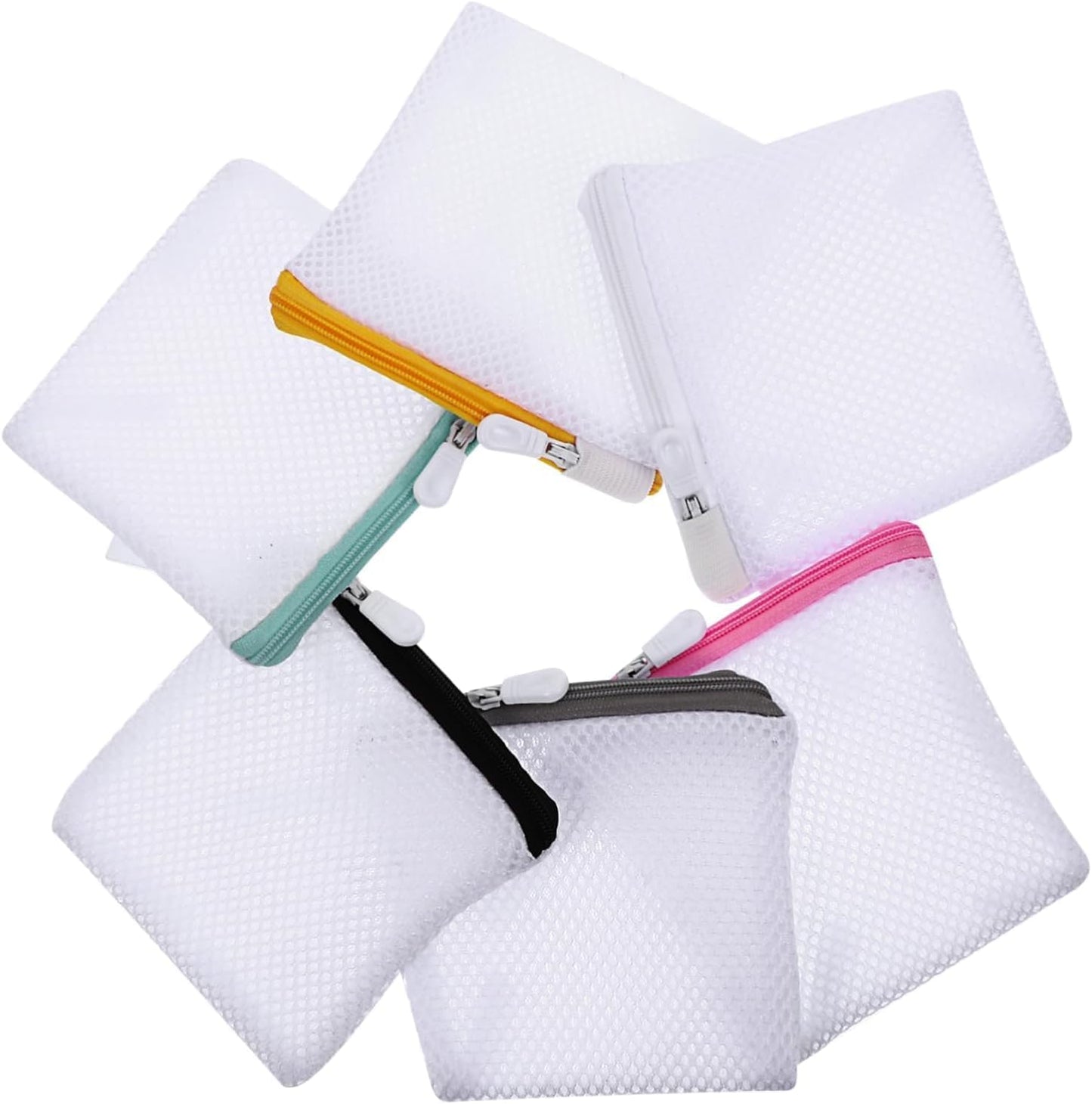 6pcs Laundry Bag Mesh Wash Bag Mini Washing Machine Underwear Washing Bag Wash Bags Protecting Foldable Laundry Pouch Travel Sandwich Mesh Laundry Bag Bra