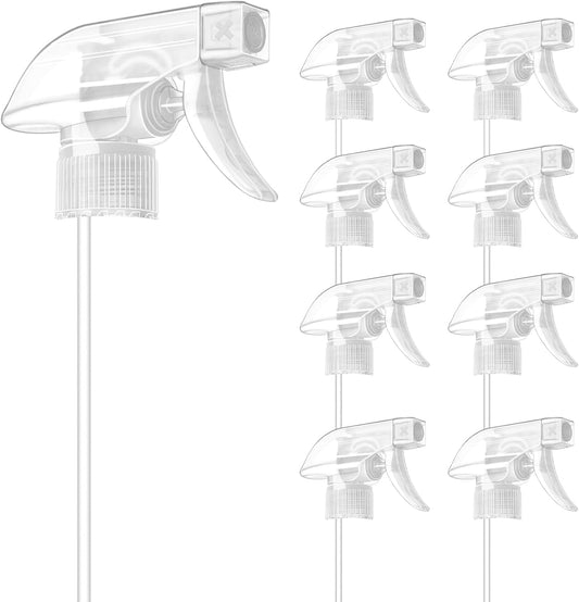 DIYSELF Spray-Bottle-Nozzle-Replacement, Universal Spray Bottle Top for Plastic Glass Bottles, Adjustable Trigger Sprayer, 24 Pcs Spray Nozzle Heads for Cleaning, Commercial Use, Chemical Resistant