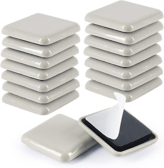 Stick Furniture Sliders, 40mm 16pcs Furniture Glides for Easy Moving on Carpet Hardwood (Beige)