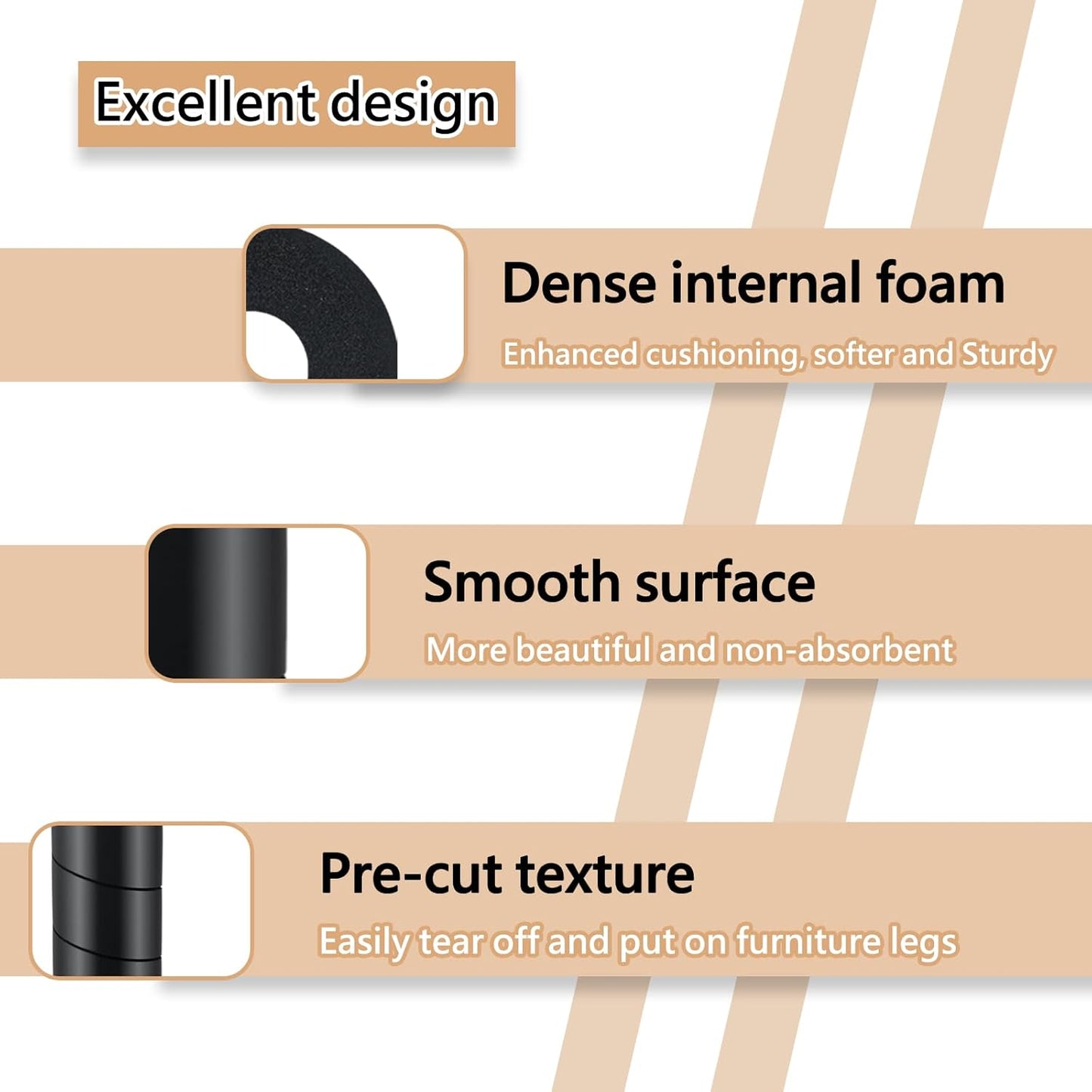 4 Pcs Bed Frame Toe Protectors, Non-Adhesive Bed Frame Leg Covers for Toe Savers, Toe Cushion for Any Furniture Leg - Prevents Toe Injuries from Hitting Hard Furniture Legs