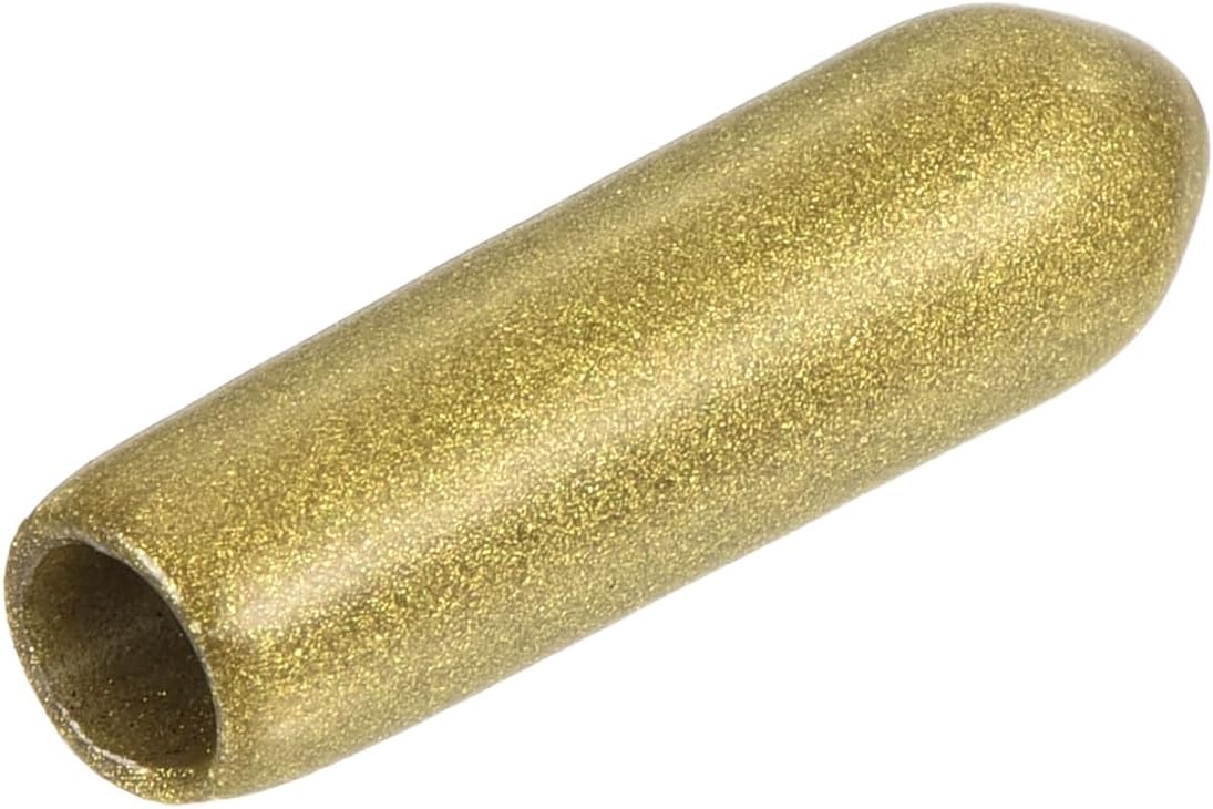 uxcell 20pcs Rubber End Caps 3.5mm ID Vinyl Round Tube Bolt Cap Cover Thread Protectors Gold