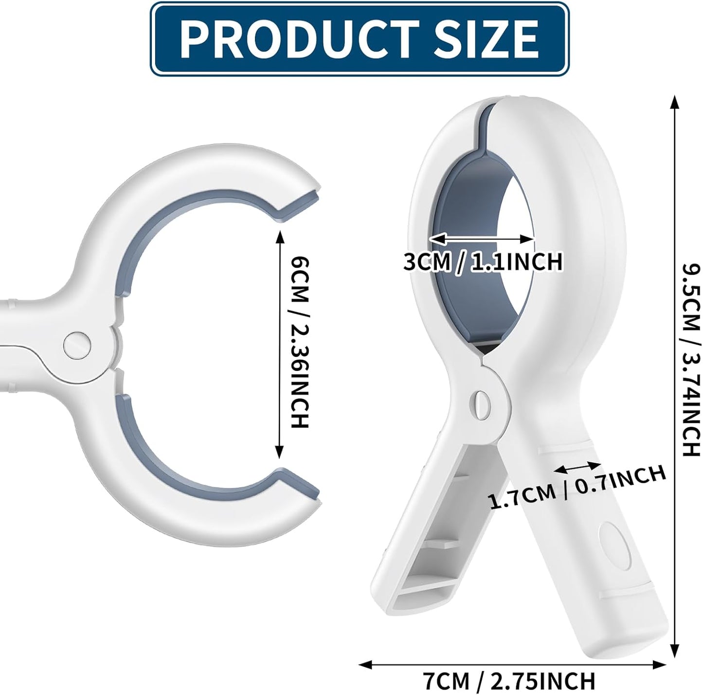 Senbowe 12 Pack Beach Towel Clips, Heavy Duty Plastic Clothes Pins, Windproof Clothes Clips to Dry on Clothesline and Hanging Rack