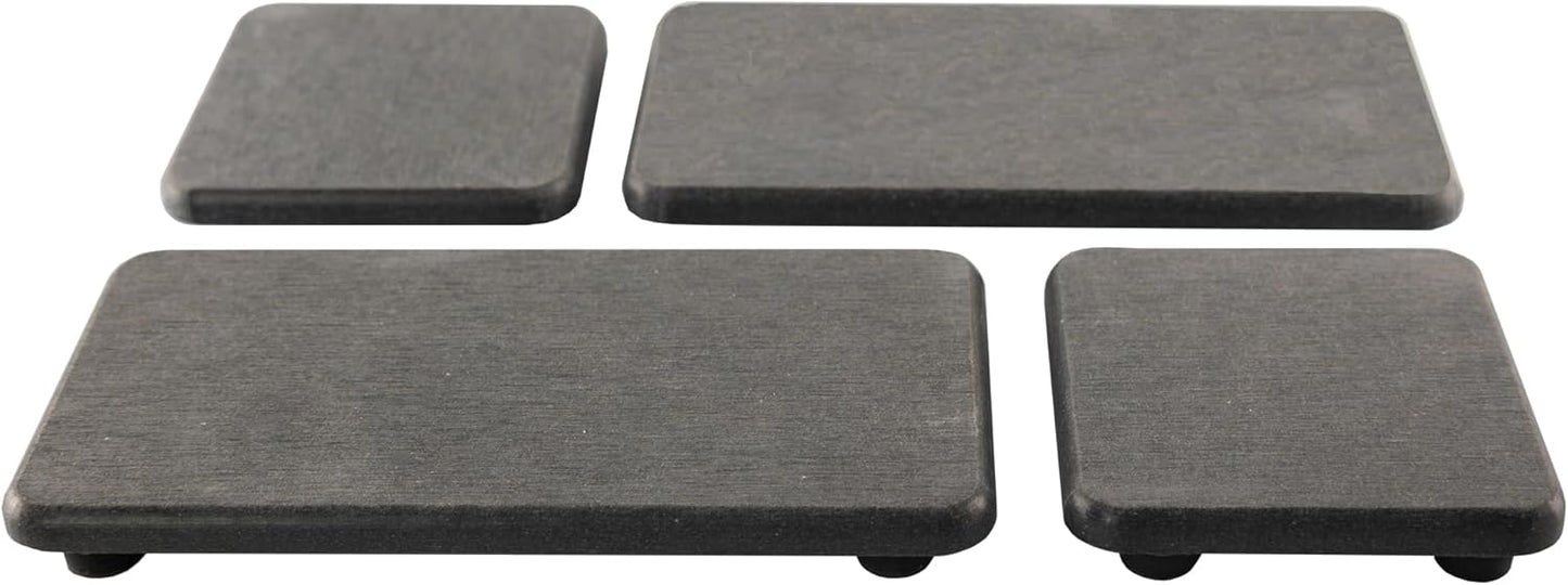 Set of 4 Water Absorbent Diatomite Coasters, Diatomaceous Earth Kitchen Soap Dish, Bathroom Trays, Water Absorbing Stone Used for Hand Soaps & Plants & Toiletries in The Modern Home