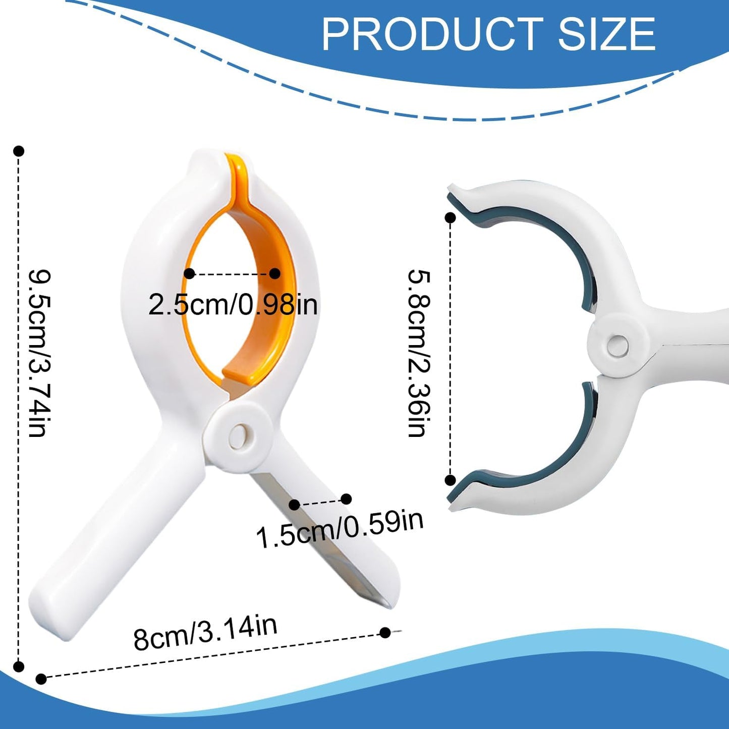 Extra LargeTowel Clips for Beach Chairs 12 Pack,3.7 Inch Beach Towel Clips,Towel Clips Strong gripping Power Suitable for Family Vacation and Poolside Leisure