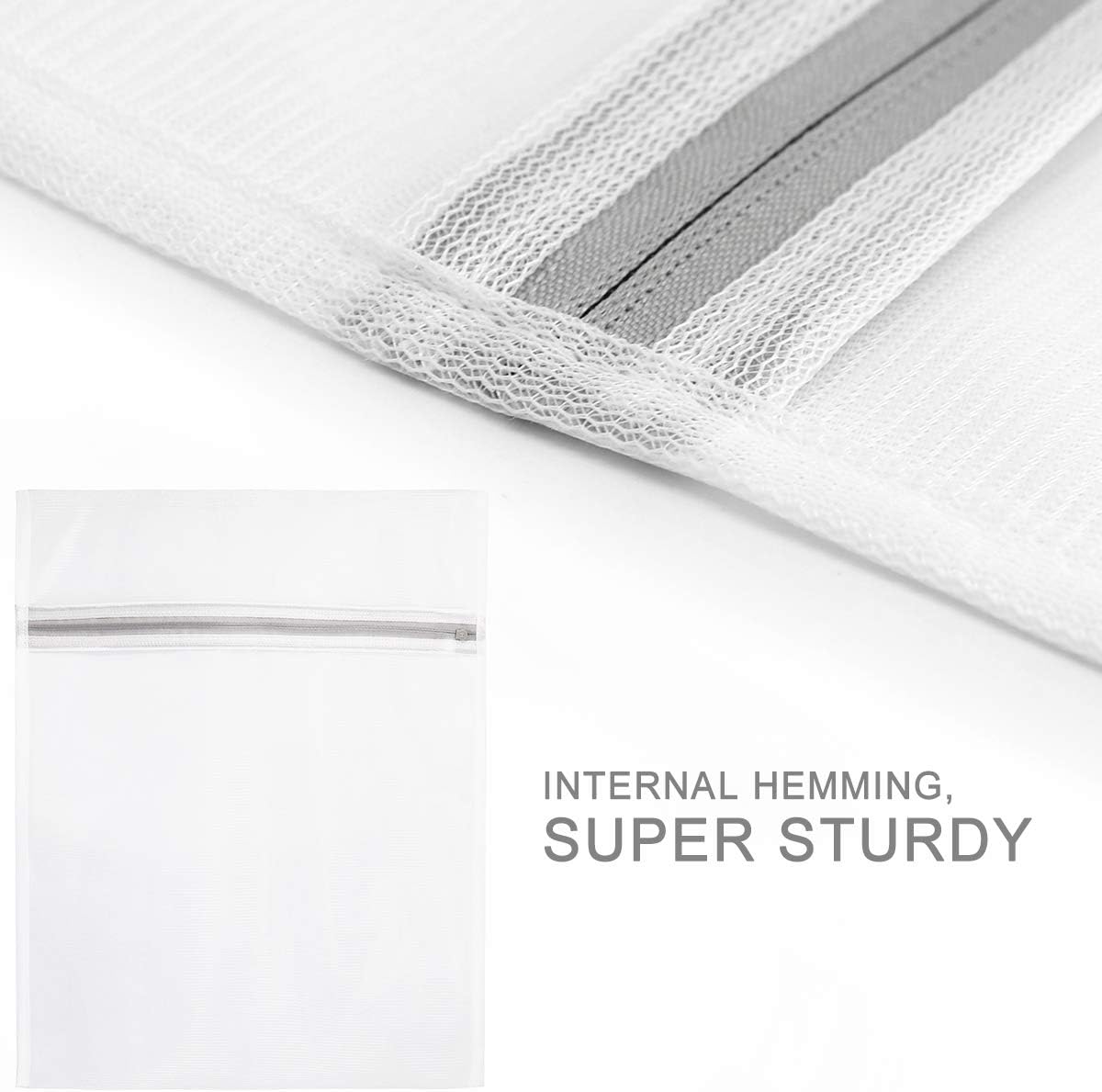 Muchfun 4Pcs Durable Fine Mesh Laundry Bags for Delicates 12 x 16 Inches (4, Medium)