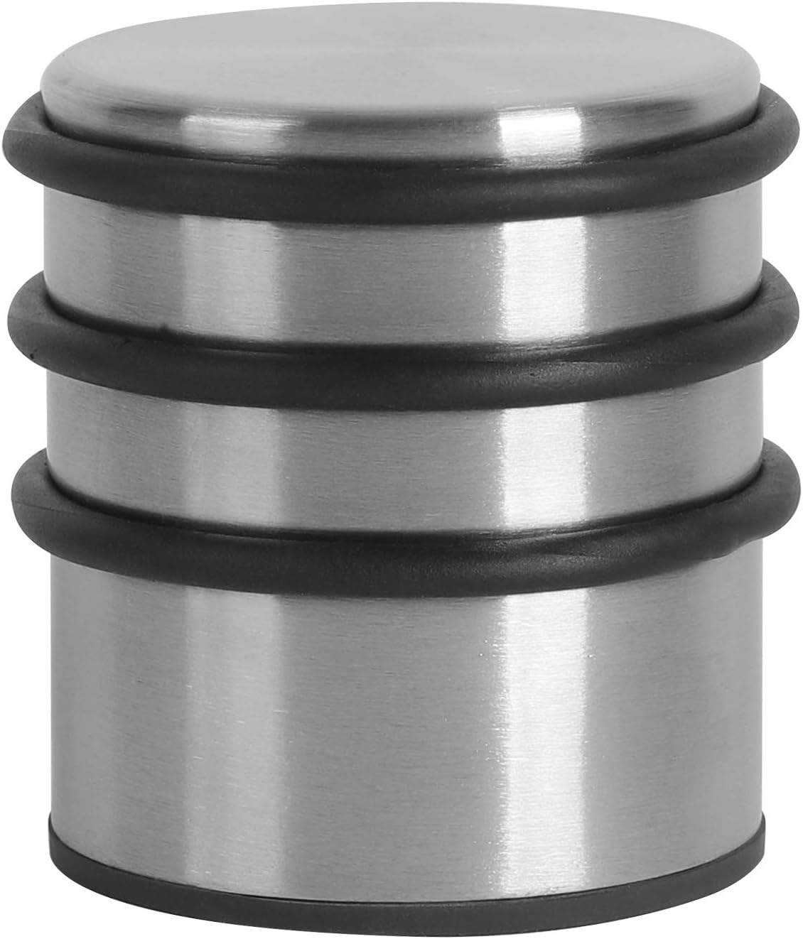 KINJOEK 2PCS Heavy Weight Door Stopper, No Drill Stainless Steel Door Stop with Protective Rubber Bands Door Wedge for Office, Home, Garage, Laundry Door