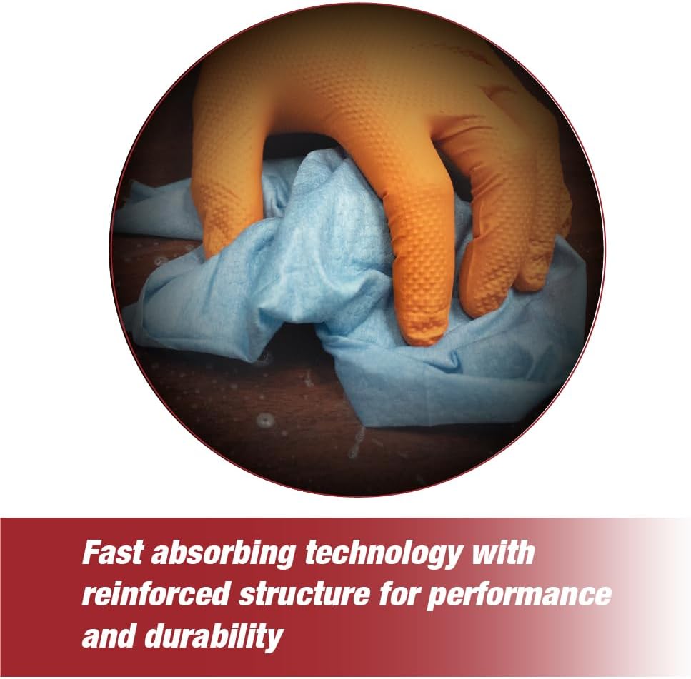 LAUCO PrepWipe Heavy Duty Cleaning Towels, Lint Free Industrial Paper Towels - Disposable Pack of 300 Sheets 10"x14" (4 Boxes)