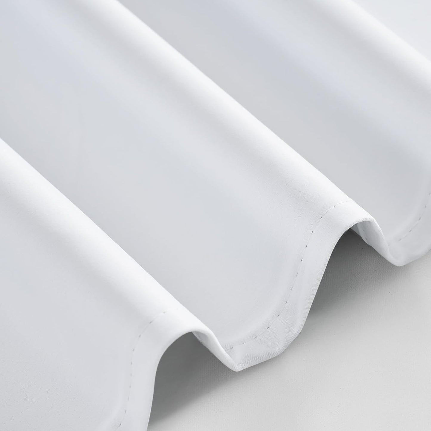 PONY DANCE White 100% Blackout Curtains for Bedroom 80 inch Long 2 Panels Set, Thermal Insulated Drapes Noise Reducing Solid Grommet Top Window Curtains for Home Decoration and Doorway, W55 x L80 inch
