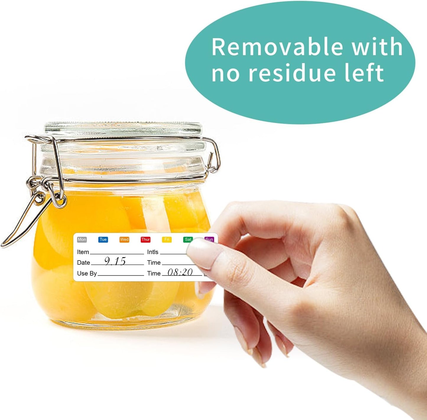 STARLIBOO Removable Freezer Labels, 1x3 Inch, 300pcs, Waterproof Oil Resistant Easy Clean Leaves No Residue