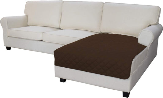 Easy-Going Sectional Couch Covers for Dogs L Shape Sofa Cover Reversible Sofa Slipcover Chaise Lounge Cover Furniture Protector Cover for Pets Dog Cat (42 x 52 inches, Coffee/Coffee)