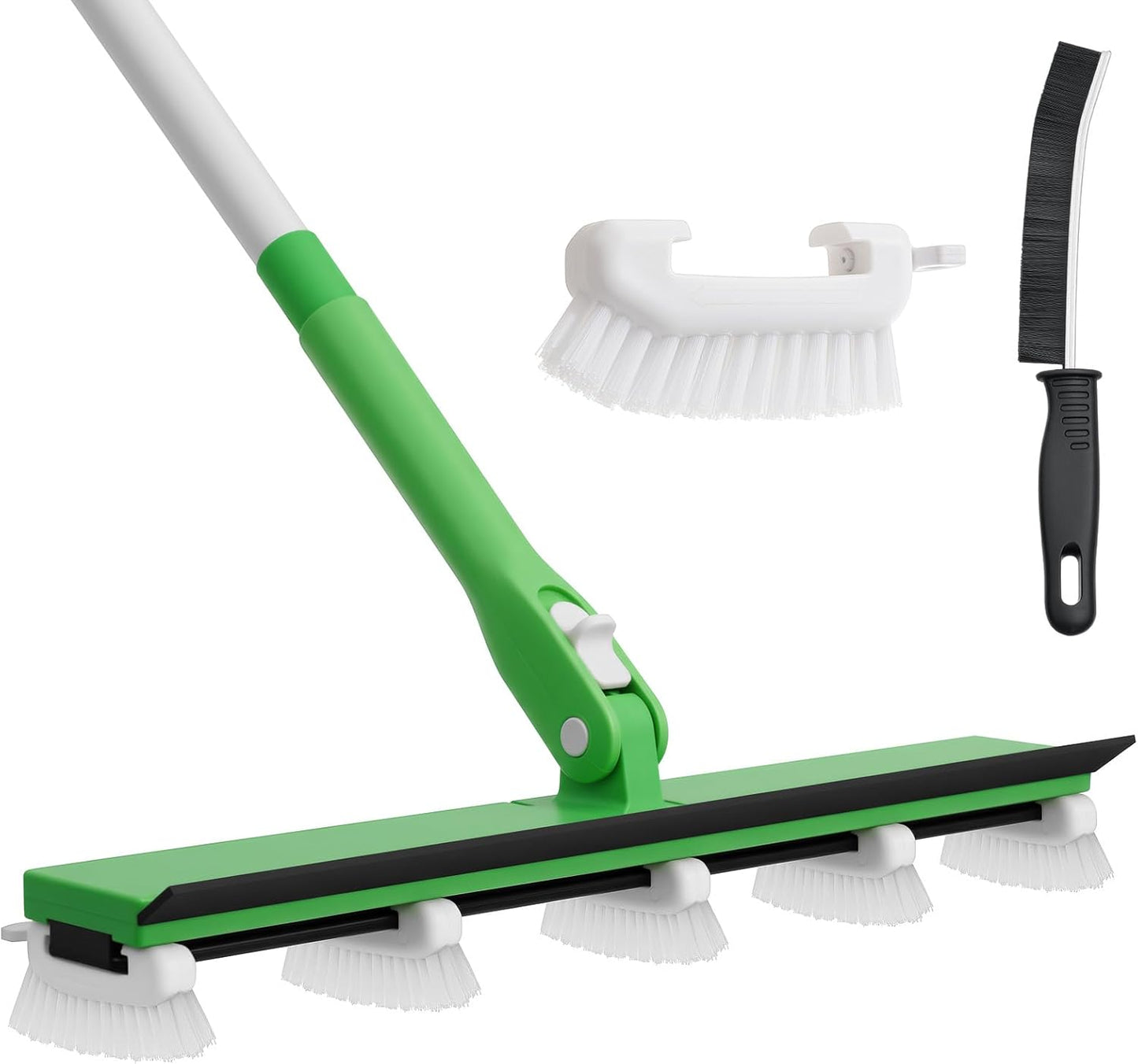 Grout Cleaner Brush with 66'' Long Handle Stiff Bristle Multi-Line Cleaner Adjustable Heads Grout Scrub Crevice Cleaning Brush for Tile Floor, Shower, Bathroom, Kitchen, Wall