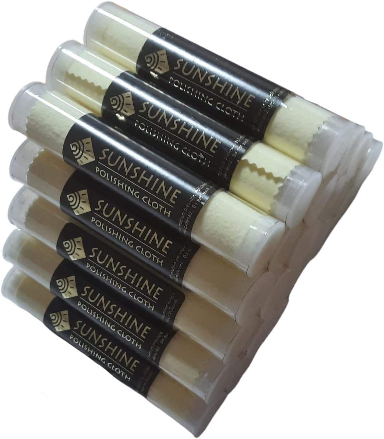 Sunshine 25 Polishing Cloths Jewelry Cleaner Tube Silver Brass Gold Copper