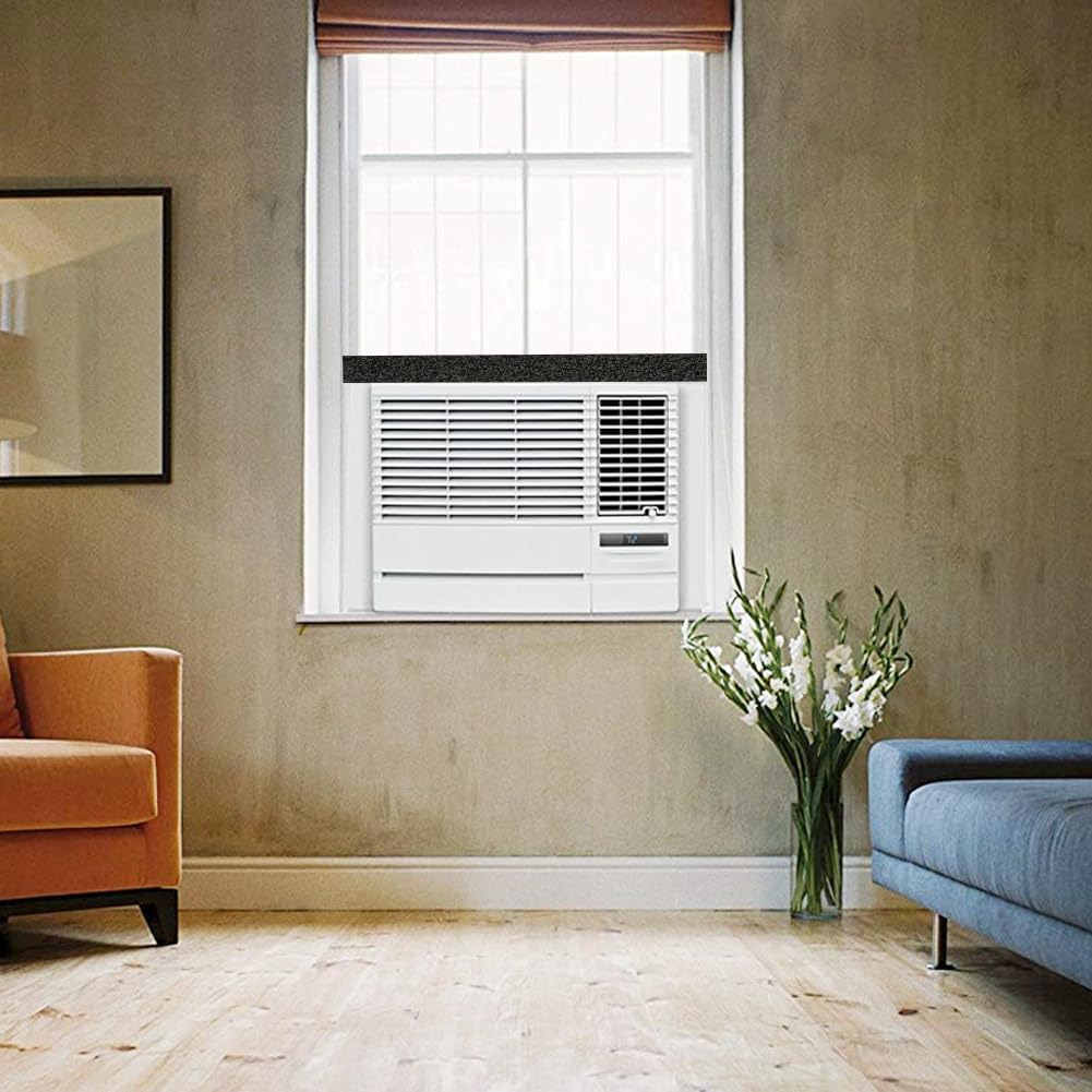 2 Rolls 1/2 Inch W 1/4 T Weather Stripping Air Conditioner Open Cell Foam Seal Tape, Window Insulation High Resilience Seal Strip for Doors Window,Total 32FT