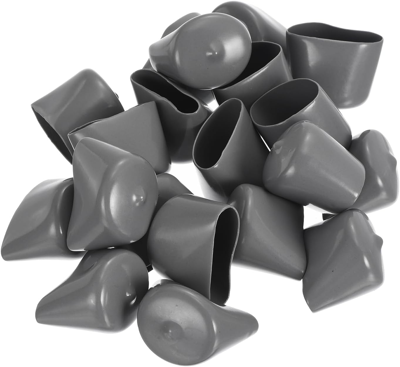 uxcell 20pcs Rubber End Caps 33mm ID Vinyl Cap Cover Screw Protectors Dark Grey