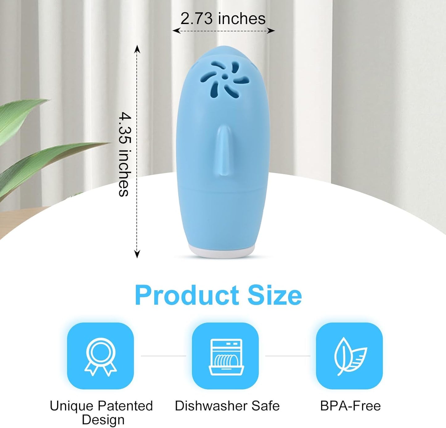 Asltw Dolphin Refrigerator Deodorizer, Refrigerator Odor Eliminator, Fridge Air Freshener, Multi-purpose Odor Eliminator for Home, Cute Gifts, Kitchen Gadgets Cute Kitchen Accessories (Blue)