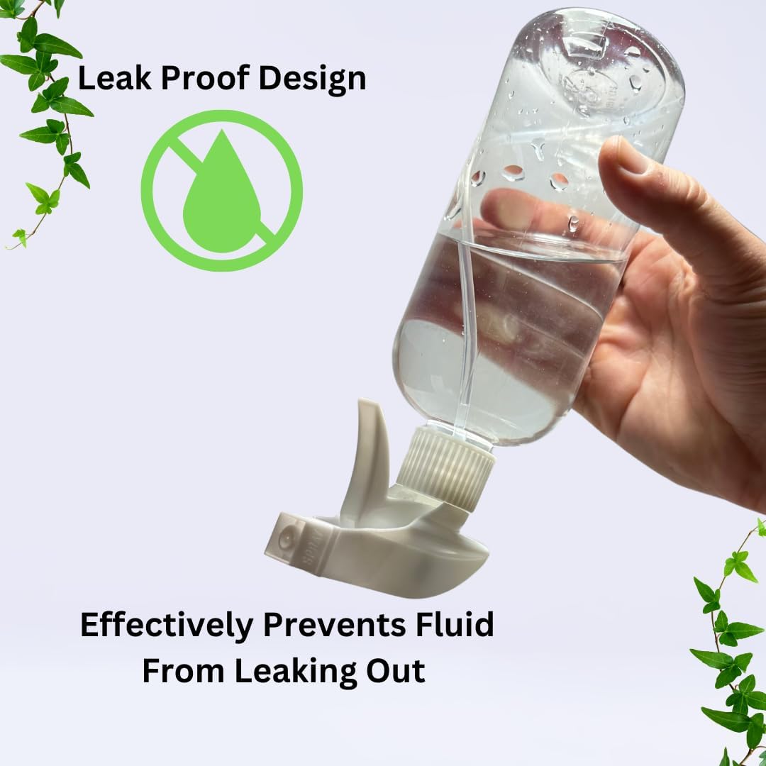 4-Pack White Trigger Sprayers - Heavy Duty Dual Misting and Stream Spray Bottle. Perfect Sprayer Head Replacement for 8oz,16oz, or 32oz Spray Bottles for Home, Kitchen, Garden and Office